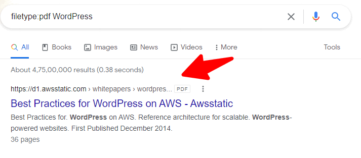 filetype Google Search Operator