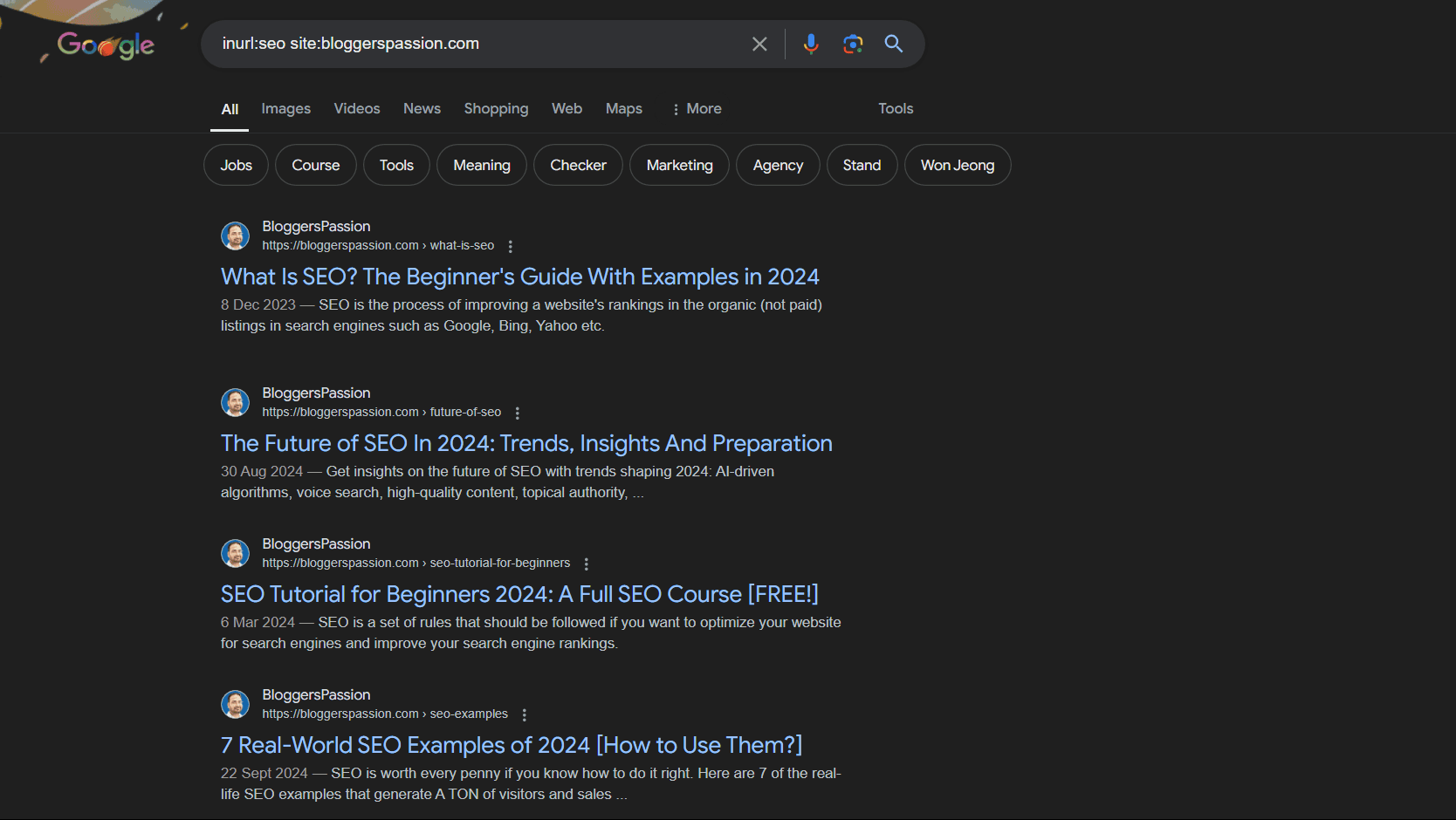 inurl Google Search Operator